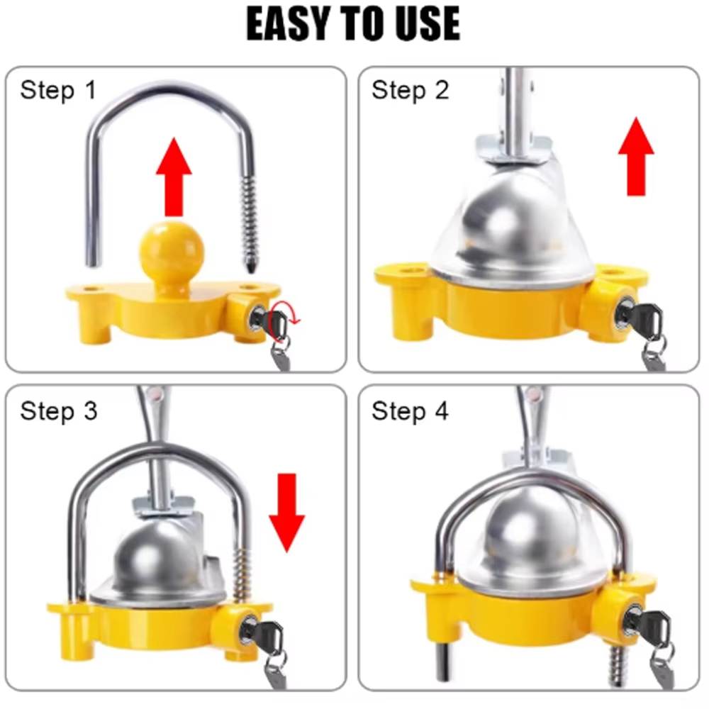 U Lock Heavy Duty - Lucchetto per Gancio Traino Rinforzato -