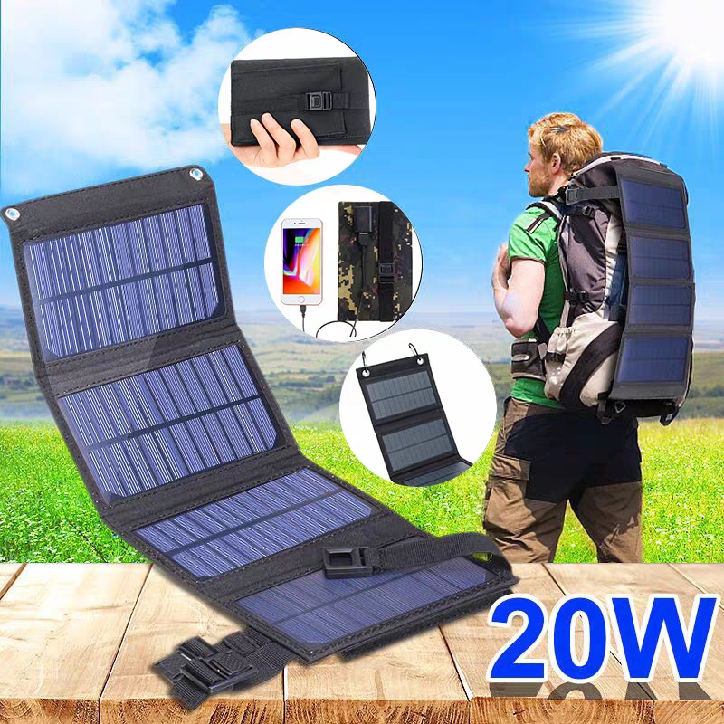 Usb Charger Dynamo - Pannello Solare Pieghevole 20W 50W 60W,