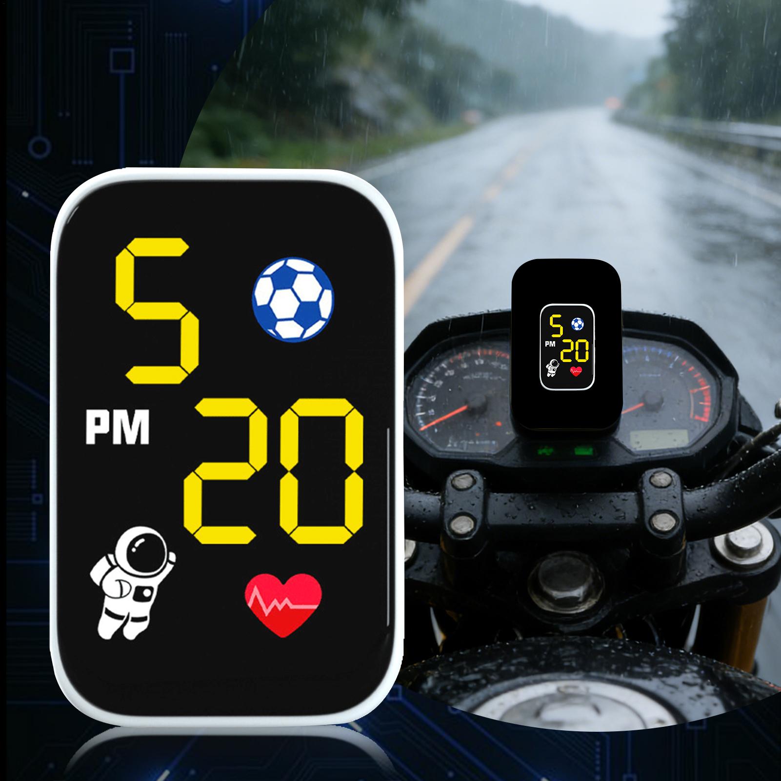 Cycling In City - Orologio digitale per moto, piccolo orologio