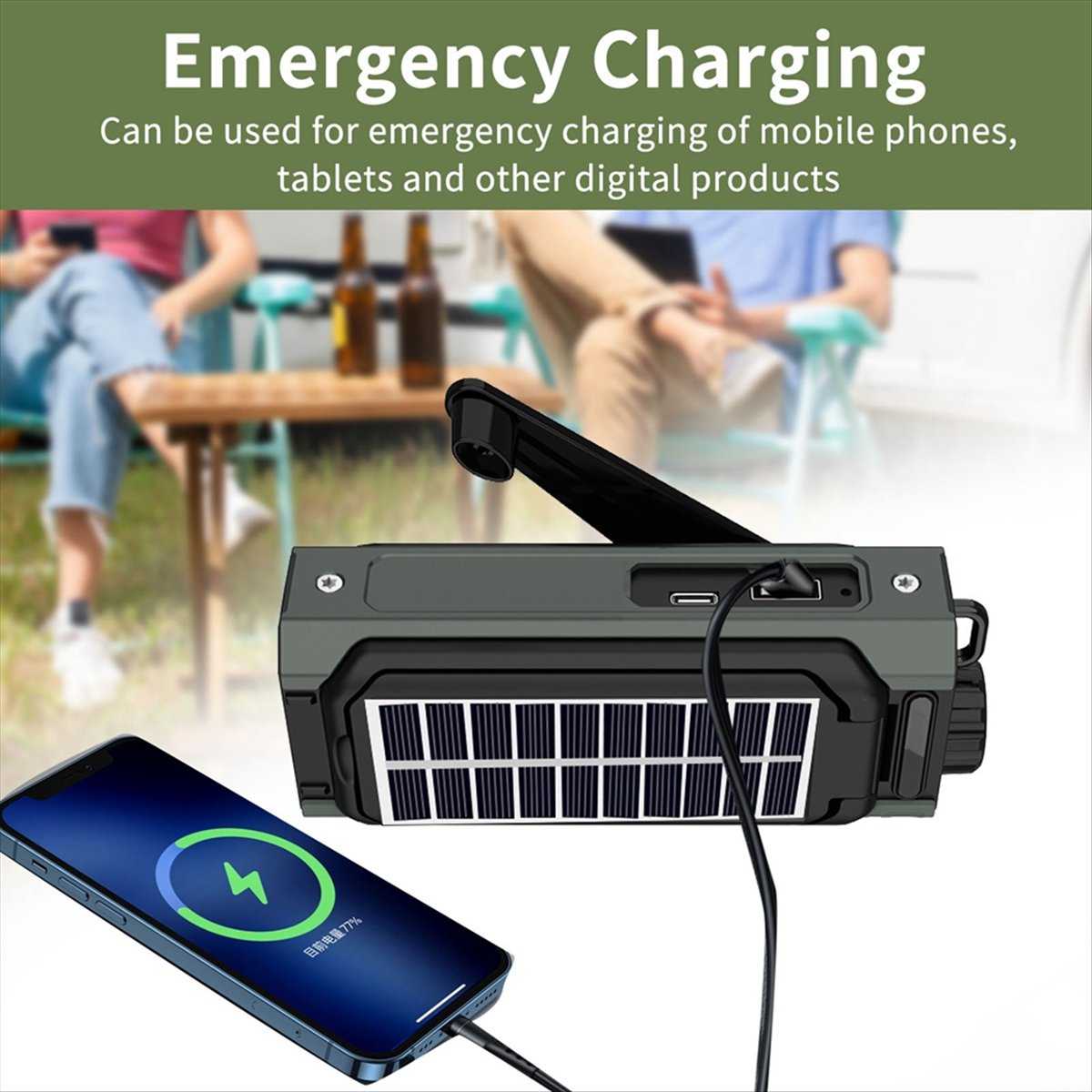 Usb Charger Dynamo - Radio Solare Portatile A26Z, Radio di