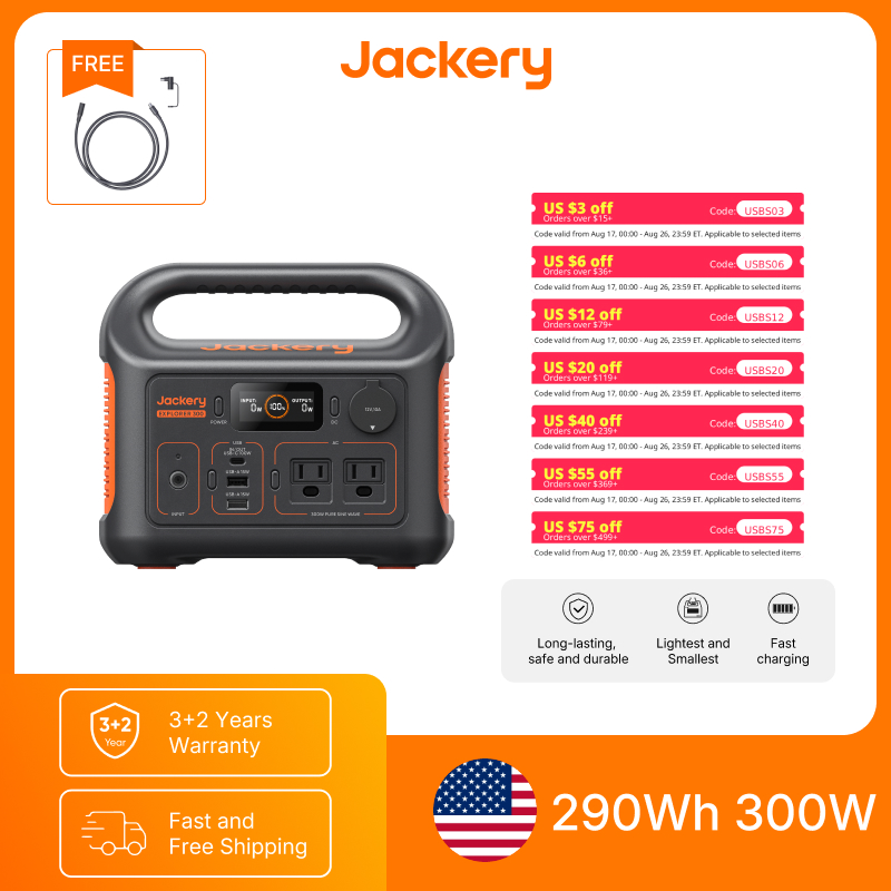 Usb Charger Dynamo - Jackery Stazione di Alimentazione Portatile Explorer