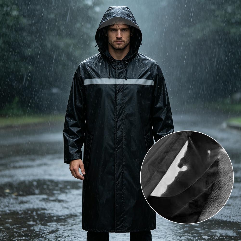 Cycling Commute Rain - Poncho Impermeabile con Cappuccio, Giacca Antipioggia