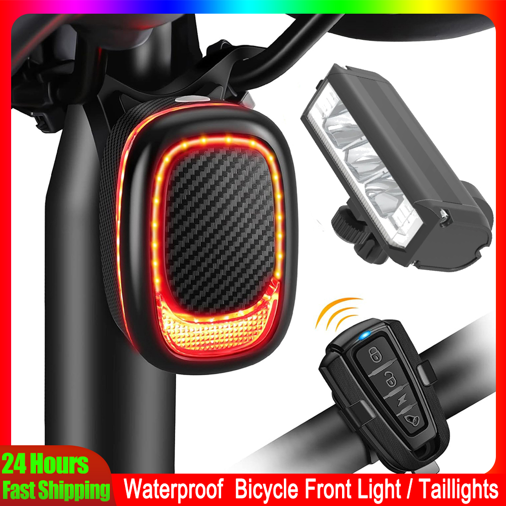 Bike Light Front Rear - Elecpow A6Pro Allarme fanale posteriore per