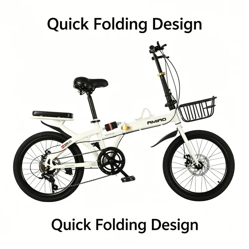 Commuter Biking - Bicicletta Pieghevole 20 Pollici con Ruote