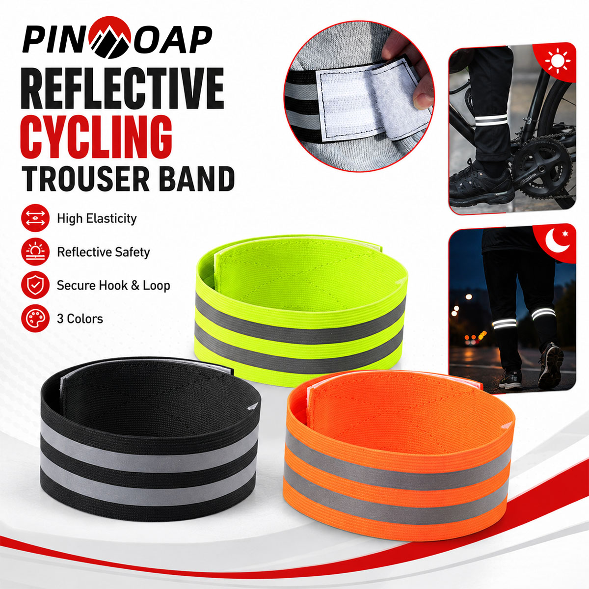 Cycling Commute Gear - PINMOAP 1/2PCS Fascia per Pantaloni da