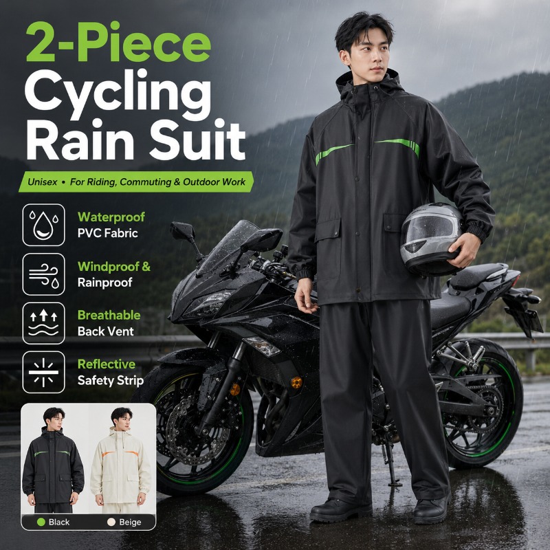 Cycling Commute Rain - Completo Impermeabile da Ciclismo Unisex in