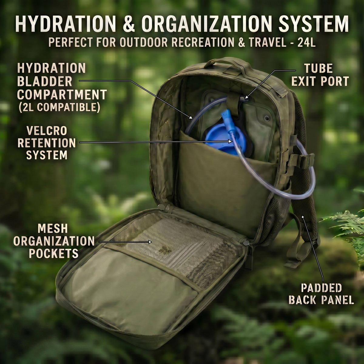 Zaino tattico Molle da 24 litr - Cycling Commute Distance recensione e prezzo
