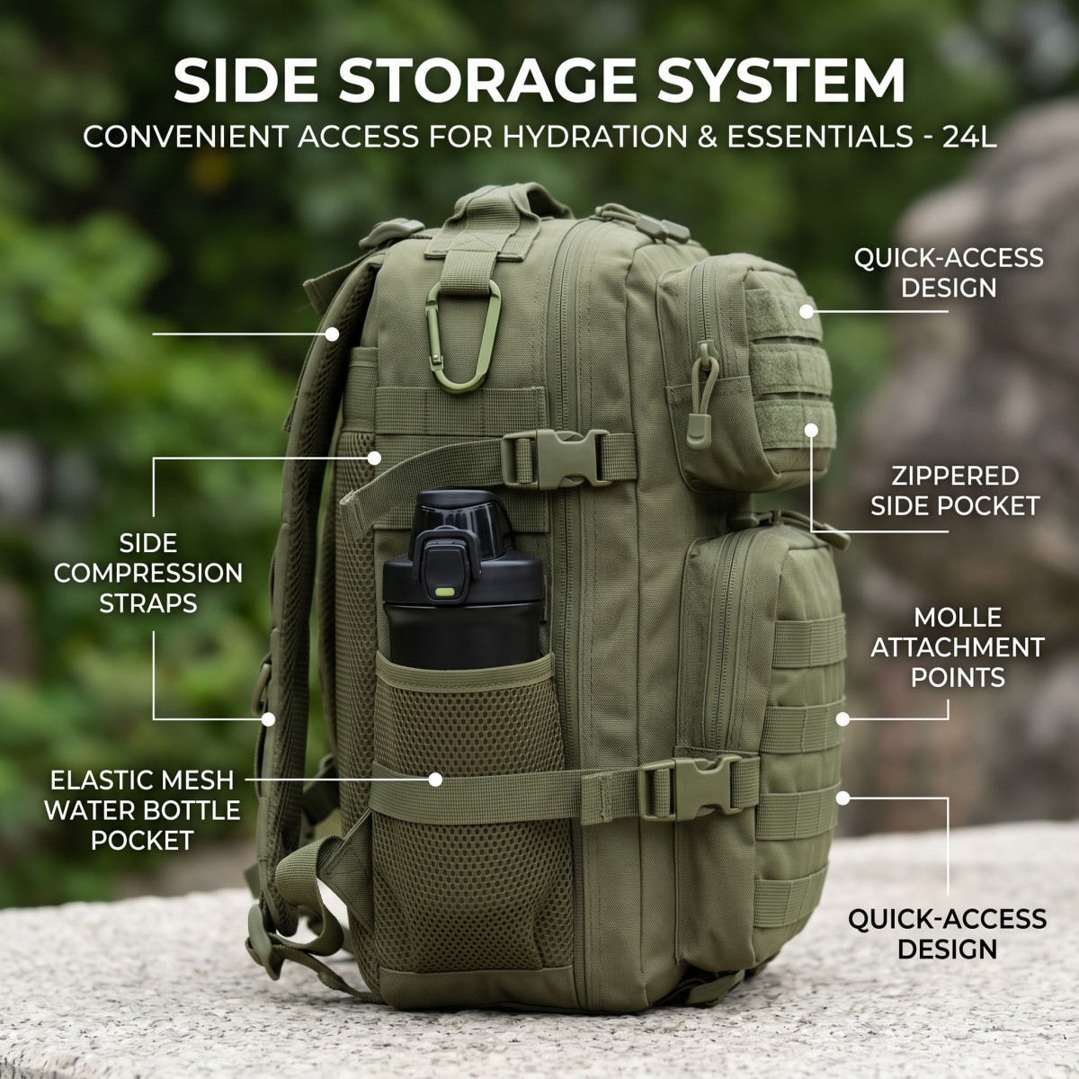 Zaino tattico Molle da 24 litr - Cycling Commute Distance recensione e prezzo